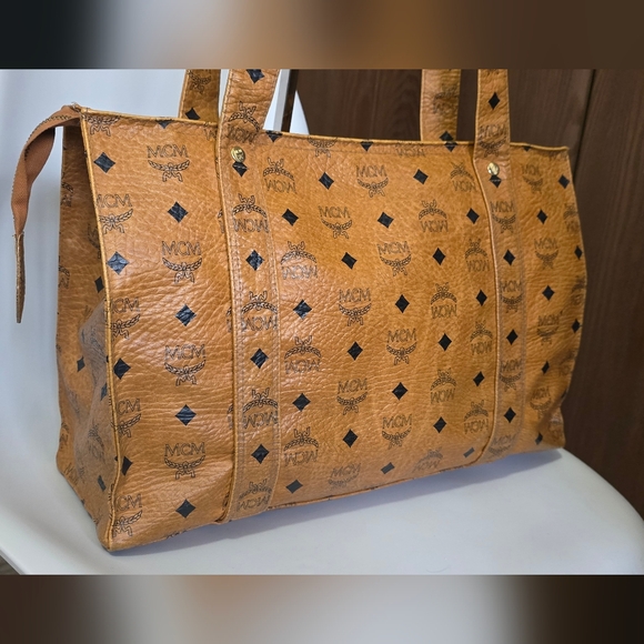 MCM Visetos Coated Canvas Shopper Tote - Picture 7 of 17